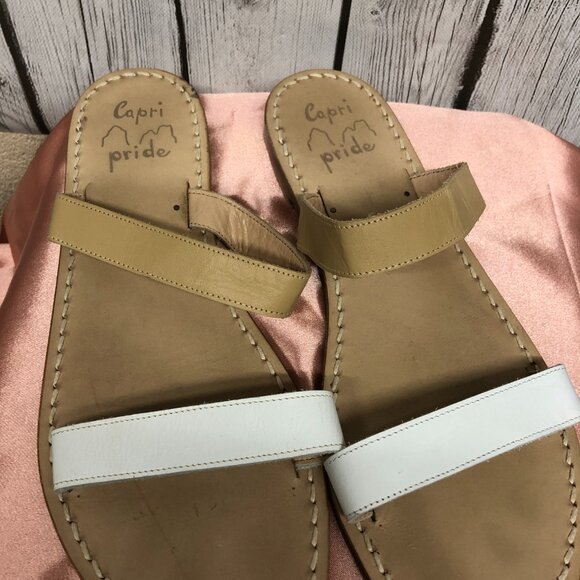 Capri Pride Handmade Leather Sandals Size 9 - Picture 2 of 6
